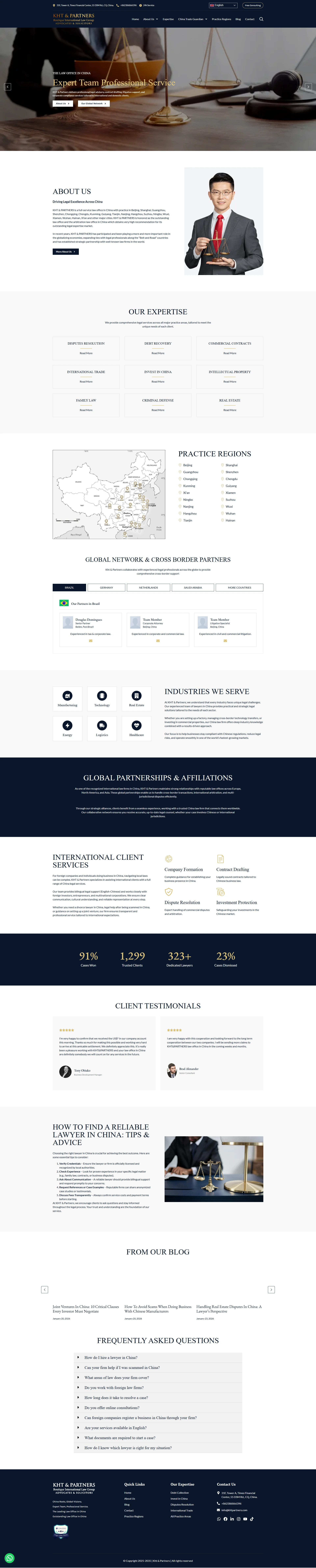 website development for kht and partners