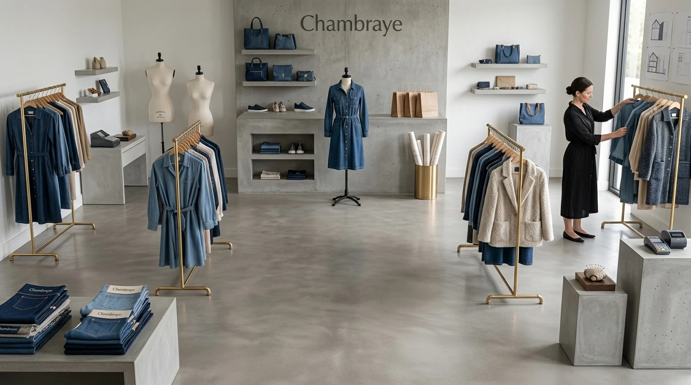 Lifestyle or fashion product display in a clean setting