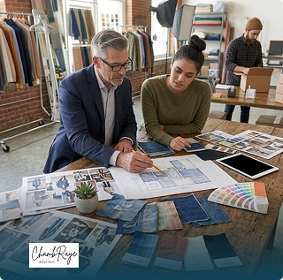 Designer planning a brand and theme refresh