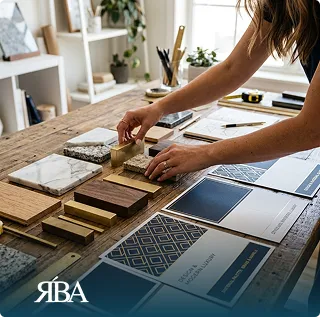 Designer building a luxury brand palette